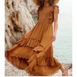 Joyfolie Cassia Dress Sz 7 in Marigold